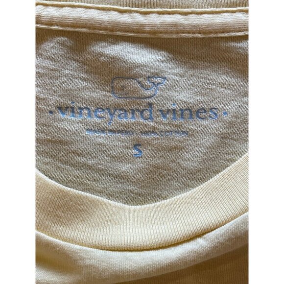 Vineyard Vines Yellow Cotton Short Sleeve Crew Neck Vintage Whale Tee Size‎ S - Picture 5 of 6